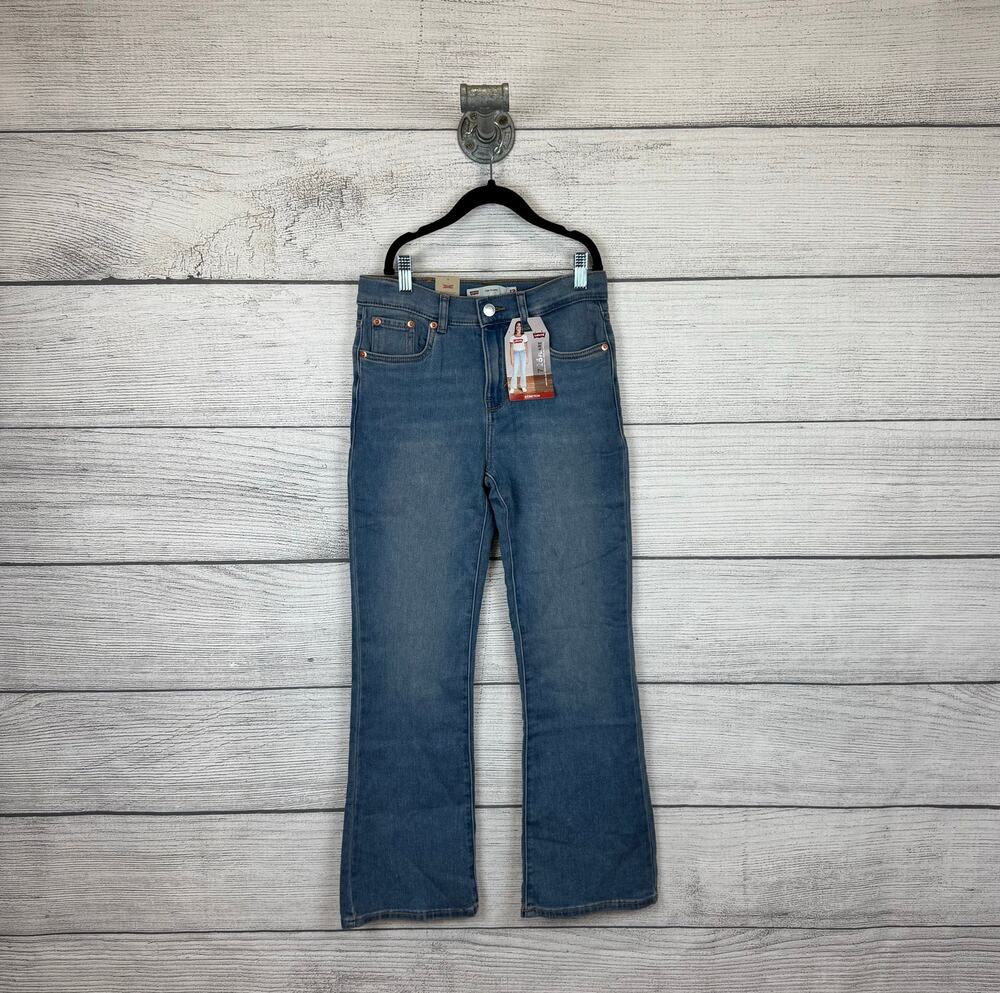 Levi's Girls 726 High Rise Stretch Medium Wash Flare Jeans Size 12